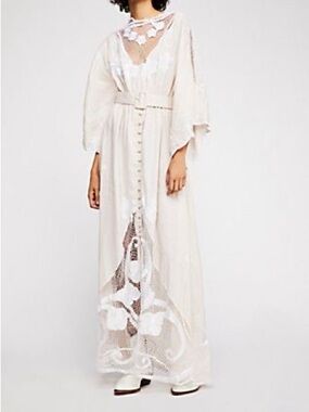 Fillyboo Cream Lace-Embroidered Dress